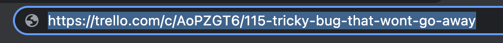 A sample Trello URL